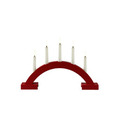 Adventsljusstake 5-armad Röd Konstsmide